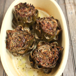 alcachofas-al-horno-rellenas Alcachovas al horno rellenas