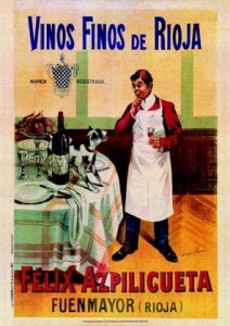 Cartel de la centenaria Bodega Félix Azpilicueta