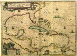 mapa-caribe Mapa de época del Caribe