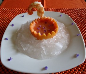 sopa-de-pomelo-y-melocoton Sopa de Pomelo y Melocotón al Vodka de Caramelo