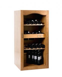 Bodegas Climatizadas Almar, Gama de toques cl�sicos como las puertas de estilo provenzal, tiradores, etc. 
Medidas: 123x60x62,5 cms 
Capacidad: 96 botellas 
Colores: Wenfu�, Roble y Nogal. 
Consumo: 0...