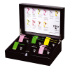 Caja de madera color negro First Tea para 6 variedades de T�