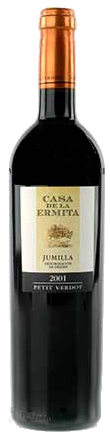 Bodegas y Vi�edos Casa de la Ermita, D.O. Jumilla - 100% Petit Verdot. P�rpura-granate. Su intensidad colorante es tan alta que resulta opaco. En nariz, presenta Aromas de ciruela, zarzamoras, piel de...